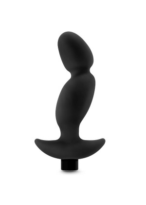 Черный анальный вибратор Silicone Vibrating Prostate Massager 04 - 16,5 см.