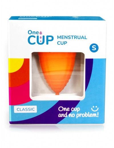Оранжевая менструальная чаша OneCUP Classic - размер S