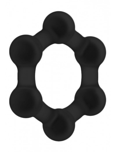 Черное эрекционное кольцо No.82 Weighted Cock Ring