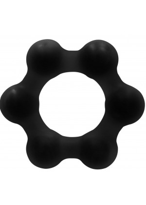 Черное эрекционное кольцо No.82 Weighted Cock Ring