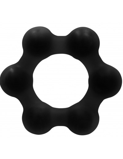 Черное эрекционное кольцо No.82 Weighted Cock Ring