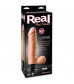 Вибратор телесного цвета с мошонкой Real Feel Deluxe №9 - 29 см.
