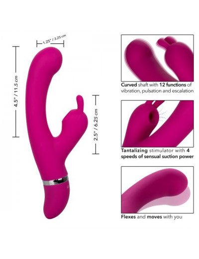 Лиловый вибратор-кролик Foreplay Frenzy Bunny Kisser