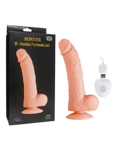 Телесный вибратор SEDUCER 20 Function Passionate Lust - 22,5 см.