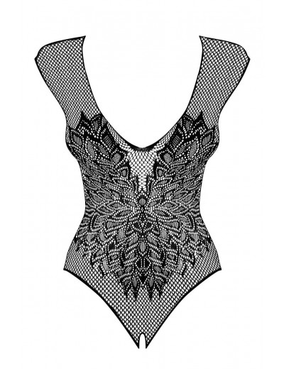 Боди из сетки с рисунком в виде крыльев на спинке