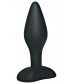 Чёрный анальный стимулятор Silicone Butt Plug Small - 9 см.