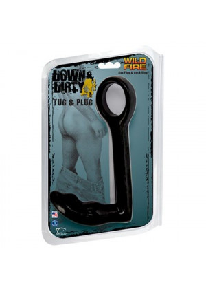 Эрекционное кольцо с анальным стимулятором Down   Dirty 4.5 Tug   Plug Ass Plug   Cock Ring