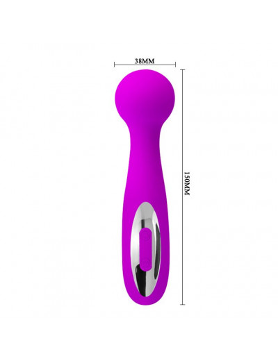 Лиловый жезловый перезаряжаемый вибратор Wade - 15 см.
