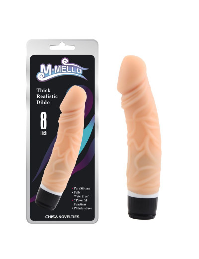 Телесный вибратор-реалистик Thick Realistic Dildo - 19,5 см.