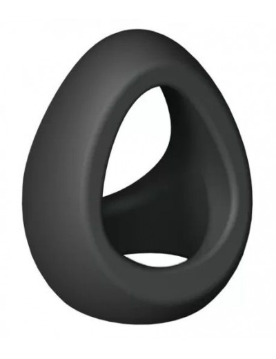Черное фигурное эрекционное кольцо Flux Ring