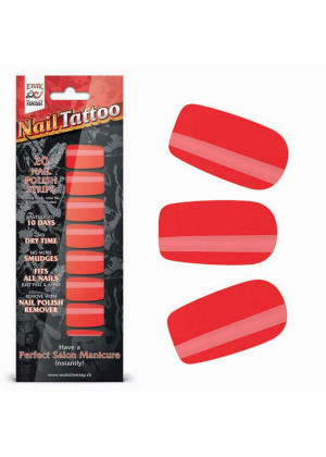 Набор лаковых полосок для ногтей Красный шик Nail Foil
