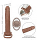 Коричневая насадка для двойного проникновения Accommodator Dual Penetrator - 13,2 см.