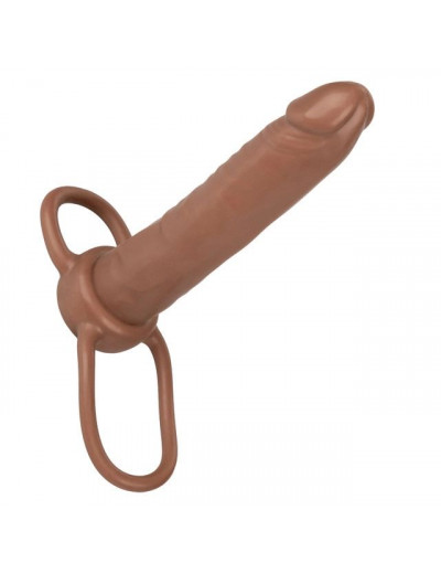 Коричневая насадка для двойного проникновения Accommodator Dual Penetrator - 13,2 см.