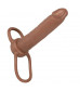 Коричневая насадка для двойного проникновения Accommodator Dual Penetrator - 13,2 см.