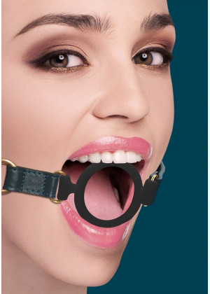 Кляп-кольцо на зеленых ремешках Silicone Ring Gag