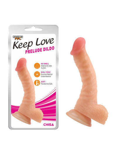 Телесный фаллоимитатор Prelude Dildo - 20 см.