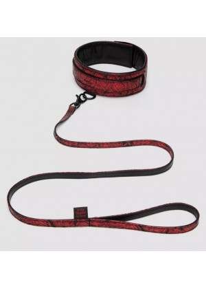 Стильный ошейник с поводком Reversible Faux Leather Collar and Lead