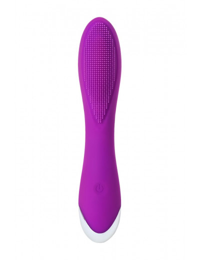 Фиолетовый вибратор с ресничками JOS DESI - 18,5 см.
