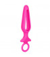 Розовая силиконовая пробка с прорезью Silicone Groove Probe - 10,25 см.