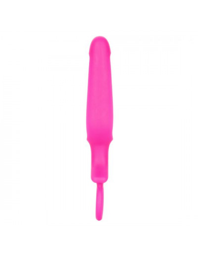 Розовая силиконовая пробка с прорезью Silicone Groove Probe - 10,25 см.