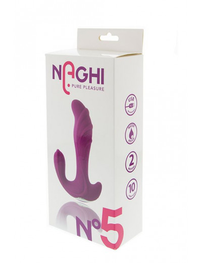 Фиолетовый вибратор с клиторальной стимуляцией N5 RECHARGEABLE DUO VIBRATOR