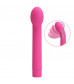 Розовый вибратор с увеличенной головкой Logan - 16,6 см.