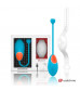 Голубое виброяйцо с белым пультом-часами Wearwatch Egg Wireless Watchme