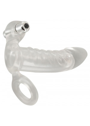 Прозрачная вибронасадка Vibrating Sleeve - 15,6 см.