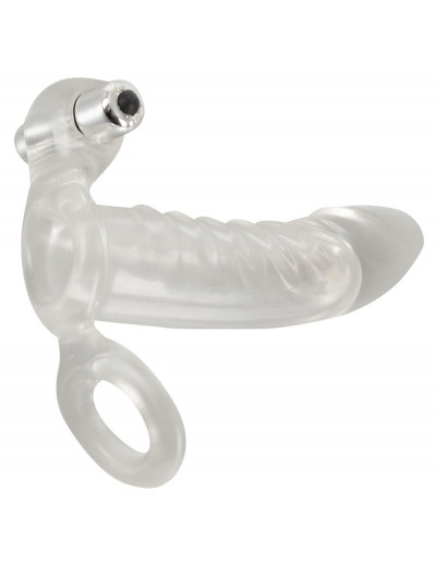 Прозрачная вибронасадка Vibrating Sleeve - 15,6 см.