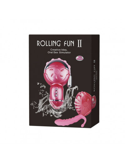 Имитатор орального секса  с анальным хвостом и вагинальной насадкой Rolling Fun II