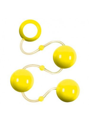 Желтые анальные шарики Renegade Pleasure Balls