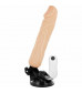 Телесный вибратор на мощной присоске Basecock Realistic Vibrator Remote Control - 20 см.