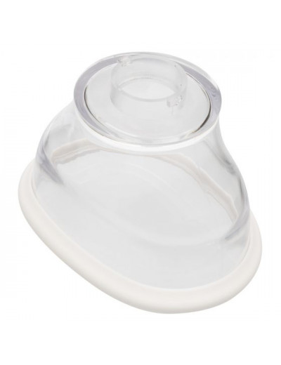 Белый вакуумный массажер Smart Pleasure Queen со стимулирующим язычком