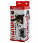 Насадка-фаллоимитатор на кожаных трусиках Harness Ultra Realistic 6,5  - 18,5 см.