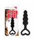 Черный анальный массажер Beaded Luv Probe - 15,6 см.
