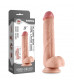 Телесный фаллоимитатор на присоске Sliding Skin Dual Layer Dong - 24,5 см.