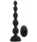 Черный анальный вибростимулятор Anal Beads L с пультом ДУ - 21,5 см.
