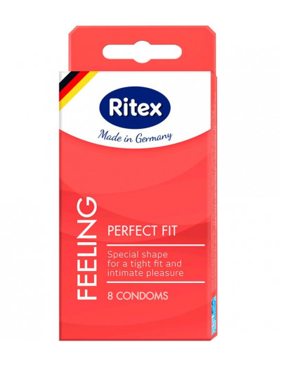 Презервативы анатомической формы с накопителем RITEX PERFECT FIT - 8 шт.