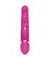 Розовый вибратор-кролик NAGHI NO.41 RECHARGEABLE DUO VIBRATOR - 24 см.