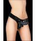 Чёрный страпон Realistic 7 Inch Strap-On - 21,3 см.