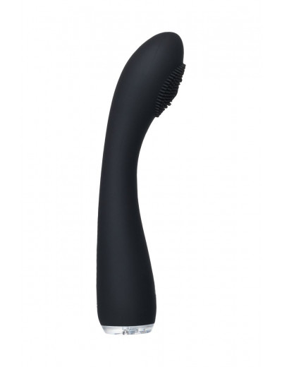 Черный вбратор PPP SHIO-PRO - 21 см.