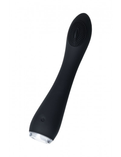Черный вбратор PPP SHIO-PRO - 21 см.
