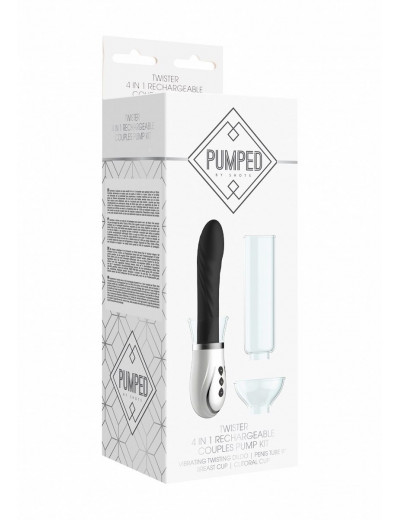 Черный набор Twister 4 in 1 Rechargeable Couples Pump Kit