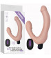 Безремневой страпон с вибрацией и пультом ДУ Rechargeable IJOY Strapless Strap on - 22 см.