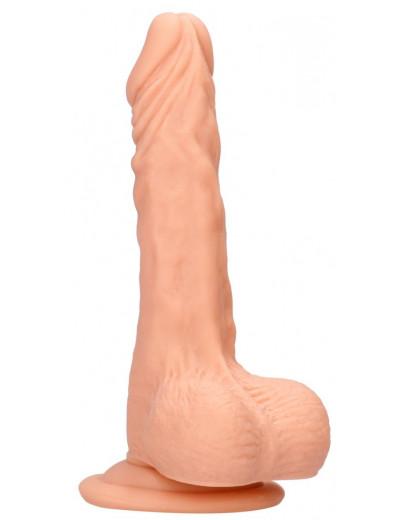 Телесный фаллоимитатор Realistic Dildo With Balls - 23 см.