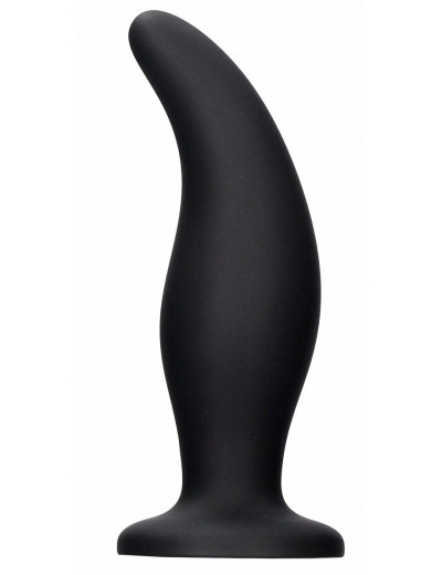 Черная анальная пробка Curve Butt Plug - 11,4 см.