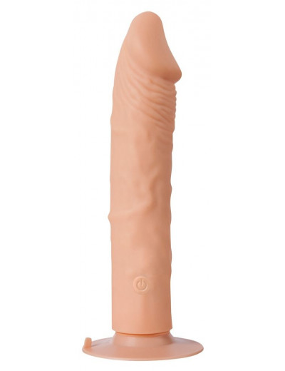 Телесный вибратор One Touch Silicone - 22,5 см.