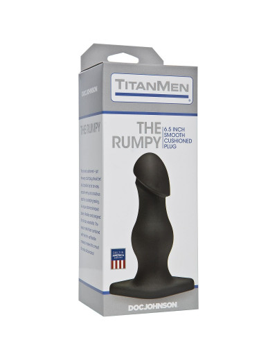 Чёрная анальная пробка TitanMen The Rumpy - 16,5 см.