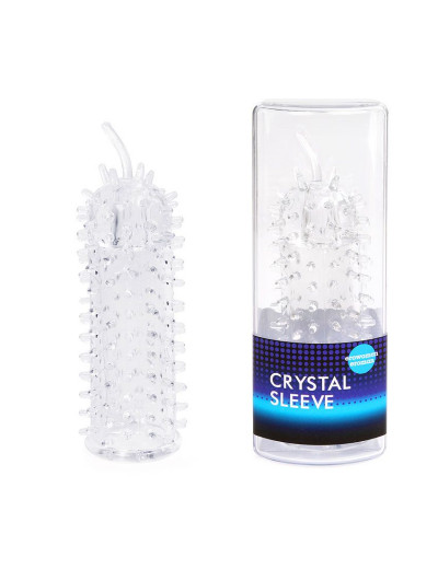Закрытая рельефная насадка Crystal sleeve с усиками - 12 см.