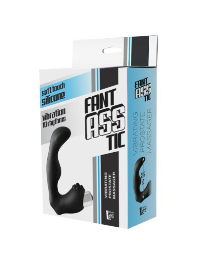 Черный вибромассажер простаты FantASStic Vibrating Prostate Massager - 11,3 см.